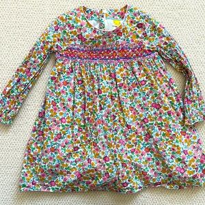 Smocked mini boden floral dress